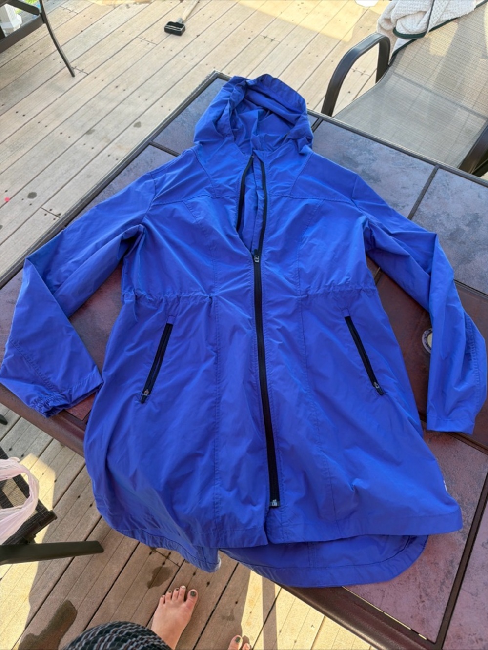 Fila Royal Blue Hooded Trench Coat